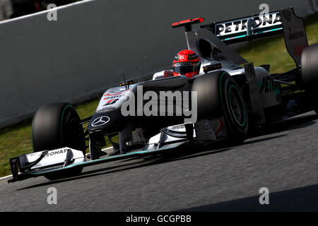 Course automobile Formula One - Grand Prix d'Espagne - pratique et qualification - circuit de Catalunya. Michael Schumacher, Mercedes Banque D'Images