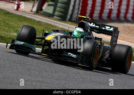 Course automobile Formula One - Grand Prix d'Espagne - pratique et qualification - circuit de Catalunya. Heikki Kovalainen, Lotus Banque D'Images