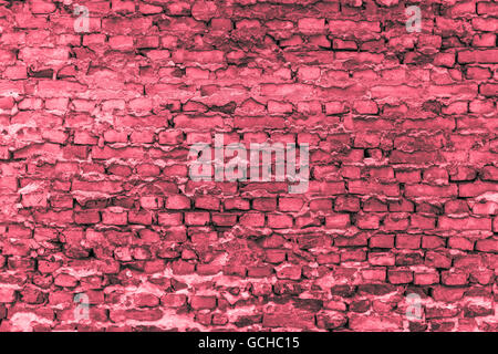 Vieux mur souterrain de Berlin avec des briques rouges et des couleurs gris rougeâtre Banque D'Images