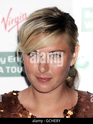 Maria Sharapova arrivant pour la Virgin pre-Wimbledon Party à Kensington Roof Gardens, à l'ouest de Londres. Banque D'Images