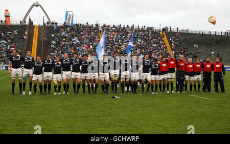 L'équipe d'Écosse s'est formée avant le match d'essai à Estadio Mundialista, Mar Del Plata, Argentine. Banque D'Images