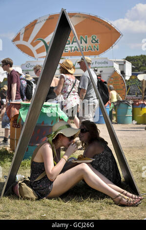 Glastonbury Festival 2010 - Vue générale Banque D'Images