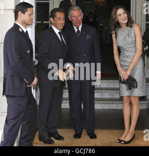 Sarkozy visite London Banque D'Images