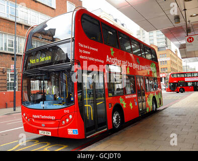 Transports - bus à faibles émissions de carbone - Londres Banque D'Images