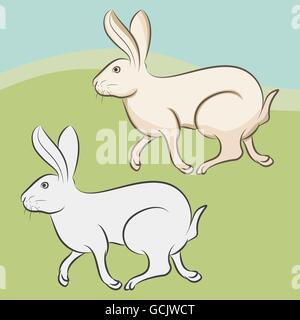 Dessin animé lapin Illustration de Vecteur