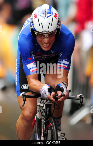 Sylvain Chavanel de l'équipe de France Quick Step pendant le prologue Banque D'Images