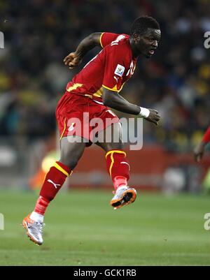 Football - coupe du monde de la FIFA 2010 Afrique du Sud - quart de finale - Uruguay / Ghana - Stade de la ville de football.Sulli Muntari, Ghana Banque D'Images