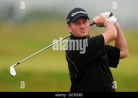 Golf - le championnat ouvert 2010 - Round One - St Andrews Old course. Todd Hamilton aux États-Unis pendant la première partie de l'Open Banque D'Images