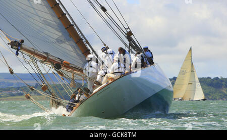 Sailing - British Classic Yacht Club House Cowes Regatta - Jour 3 - Le Solent Banque D'Images