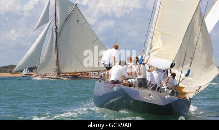 Sailing - British Classic Yacht Club House Cowes Regatta - Jour 3 - Le Solent Banque D'Images