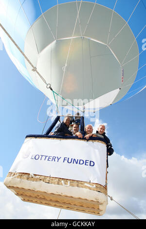 Tour de ballon à air chaud olympique Banque D'Images