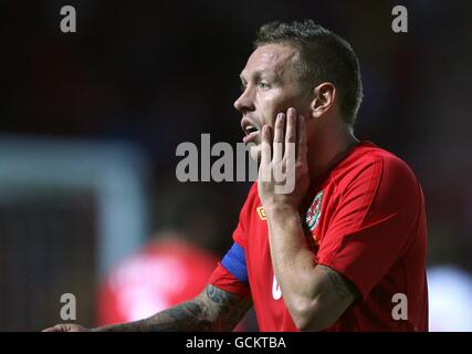 Football - International friendly - pays de Galles / Luxembourg - Parc y Scarlets. Craig Bellamy, pays de Galles, pendant le match Banque D'Images