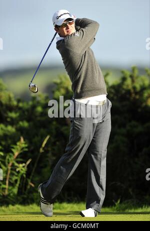 Golf - le championnat ouvert 2010 - deuxième tour - St Andrews Old course.Justin Rose en action pendant la deuxième manche du Championnat d'Open 2010 à St Andrews Banque D'Images