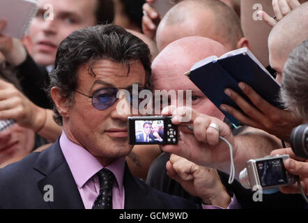 The Expendables UK Premiere - Londres.Sylvester Stallone arrive pour la première britannique des dépenses à l'Odeon, Leicester Square, Londres. Banque D'Images