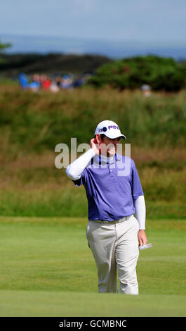 Golf - le championnat ouvert 2010 - deuxième tour - St Andrews Old course.Louis Oosthuizen d'Afrique du Sud pendant la deuxième manche du Championnat d'Open 2010 à St Andrews, Fife, Écosse. Banque D'Images