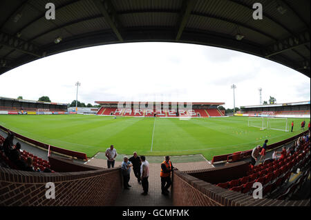 Football - pré-saison - Kidderminster Harriers / Nottingham Forest - Aggborough Stadium.Vue générale du stade Aggborough, stade des Kidderminster Harriers Banque D'Images