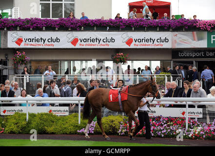 Les courses de chevaux - Variety Club Day - Sandown Park Banque D'Images