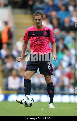 Soccer - Barclays Premier League - Blackburn Rovers / Everton - Ewood Park.Phil Jagielka, Everton. Banque D'Images