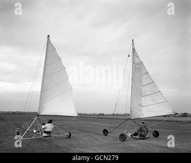 Char à voile - la dernière Sport - Grande Gransden Banque D'Images