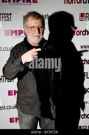 Tobe Hooper, le directeur du Poltergeist et du Texas Chainsaw massacre, participe à une session de Q&A emblématique, pendant la saison Frighfest Film4 au cinéma Empire de Londres. Banque D'Images