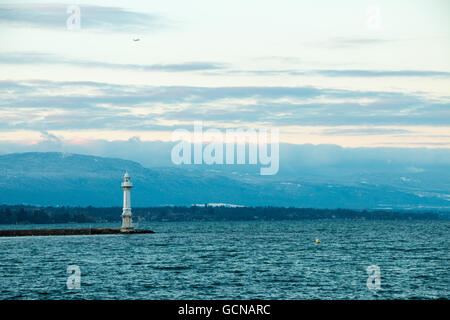 Phare construit en 1896 avec du blanc ou vert, en fonction de la direction.env. 17 m (56 ft) en fonte mo tour octogonale Banque D'Images