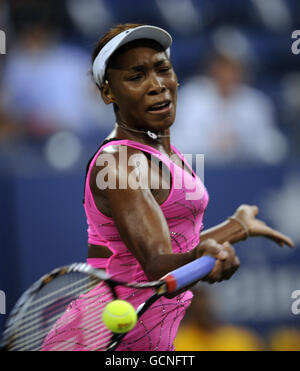 Venus Williams des États-Unis en action pendant le neuf jour de l'US Open, à Flushing Meadows, New York, États-Unis. Banque D'Images