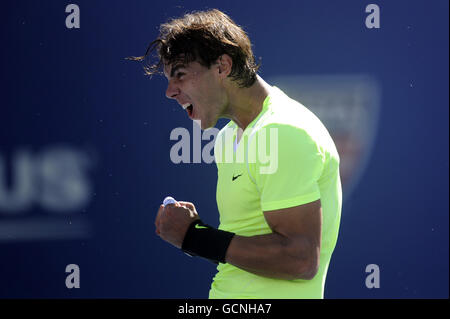 Rafael Nadal d'Espagne pendant le treize jour de l'US Open, à Flushing Meadows, New York, États-Unis. Date de la photo: Samedi 11 septembre 2010. Le crédit photo devrait se lire: Mehdi Taamallah/PA Wire. Banque D'Images