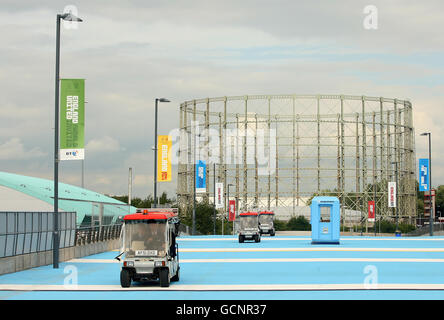 Football - inspection de la coupe du monde de la FIFA 2018 - troisième jour - Stade de la ville de Manchester.L'équipe d'inspection de la FIFA fait une tournée lors de l'inspection des enchères de la coupe du monde 2018 de la FIFA au stade City of Manchester, Manchester. Banque D'Images