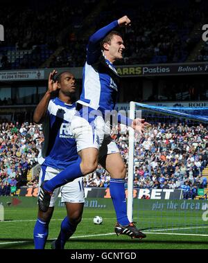 Football - Barclays Premier League - Bolton Wanderers / Birmingham City - Reebok Stadium.Craig Gardner, de Birmingham City, célèbre le deuxième but du match Banque D'Images