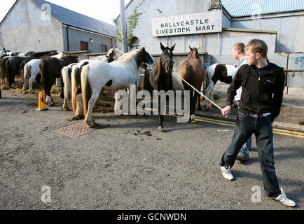 Ould Lammas Fair - Ballycastle, comté d'Antrim Banque D'Images