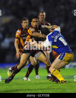 Rugby League - Engager Super League - Avant-Demi-finale - Warrington Wolves v Huddersfield Giants - Stade Halliwell Jones Banque D'Images