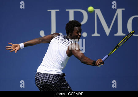 Gael Monfils en France pendant le huitième jour de l'US Open, à Flushing Meadows, New York, États-Unis. Banque D'Images