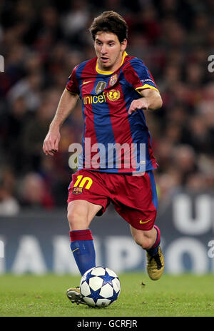 Football - Ligue des champions de l'UEFA - Groupe D - Barcelone / FC Copenhague - Camp Nou. Lionel Messi de Barcelone Banque D'Images