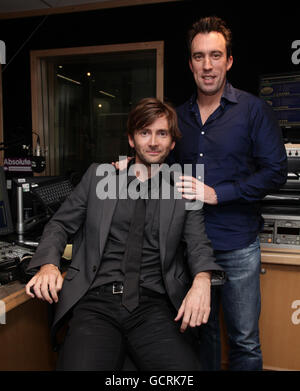 Absolute Radio visites David Tennant Banque D'Images