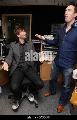 Absolute Radio visites David Tennant Banque D'Images