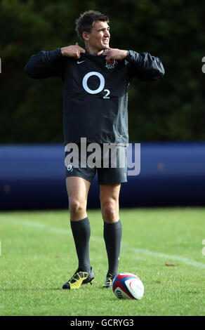 Rugby Union - Angleterre la formation et conférence de presse - Pennyhill Park Banque D'Images