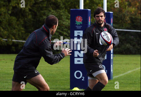 Rugby Union - Angleterre la formation et conférence de presse - Pennyhill Park Banque D'Images