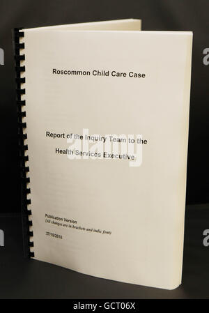 Roscommon maltraitance d'enfants. Le rapport Roscommon Child Abuse à Dublin. Banque D'Images