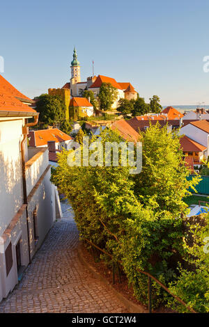 Ville de Mikulov en Moravie, en République tchèque. Banque D'Images