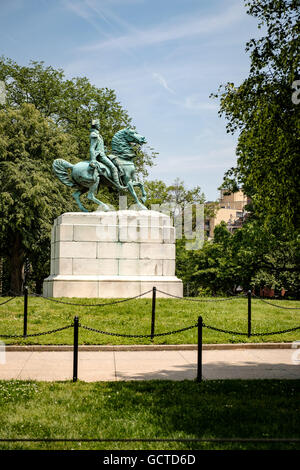 Le Général George Washington, Washington Circle, Pennsylvania Avenue NW, Washington DC Banque D'Images