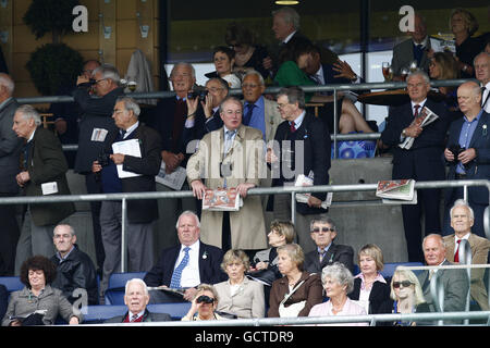 Courses hippiques - Hippodrome d'Ascot. Racegoers dans la tribune de l'hippodrome d'Ascot Banque D'Images