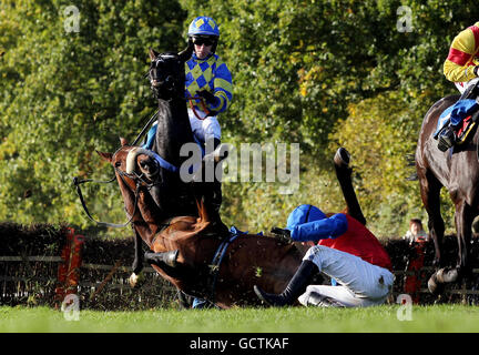 Les courses de chevaux - Ludlow Hippodrome Banque D'Images