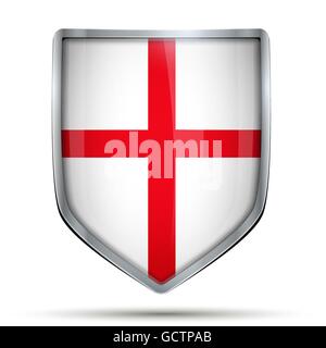 Protection avec un drapeau de l'Angleterre Illustration de Vecteur