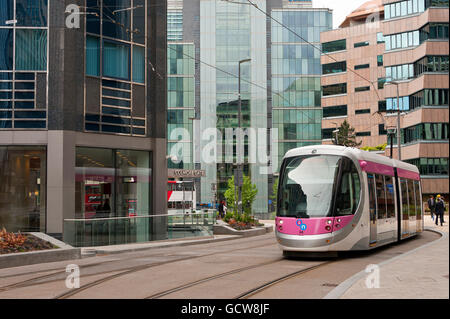 Système de tramway à Birmingham qui s'étend de Birmingham à Wolverhampton. Banque D'Images