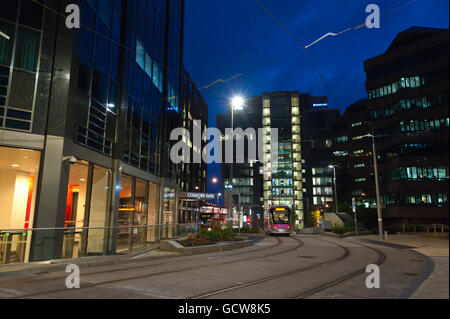 Système de tramway à Birmingham qui s'étend de Birmingham à Wolverhampton. Banque D'Images