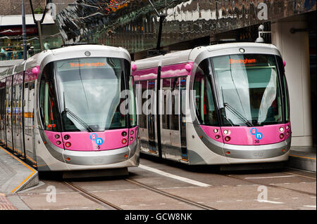 Système de tramway à Birmingham qui s'étend de Birmingham à Wolverhampton. Banque D'Images