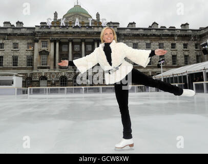 Somerset House grand entraînement de danse sur glace Banque D'Images