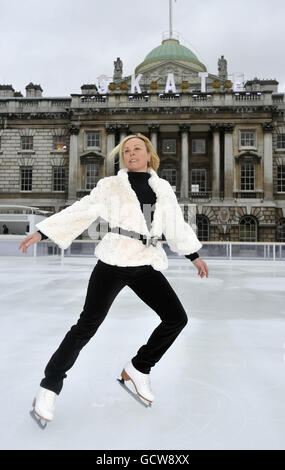 Somerset House grand entraînement de danse sur glace Banque D'Images