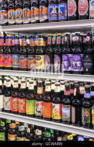 Section de la bière artisanale, Fairway Super Market, New York City, USA Banque D'Images