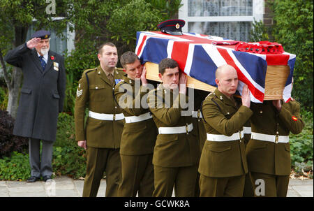 Le sapeur William Blanchard funeral Banque D'Images